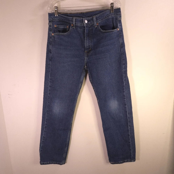 Levi's 505 Regular Fit Red‎ Tab Denim Jeans W33xL30 - Picture 1 of 10